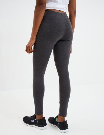 Legging long taille haute gris foncé femme