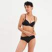 Soutien-gorge push-up microfibre noir femme