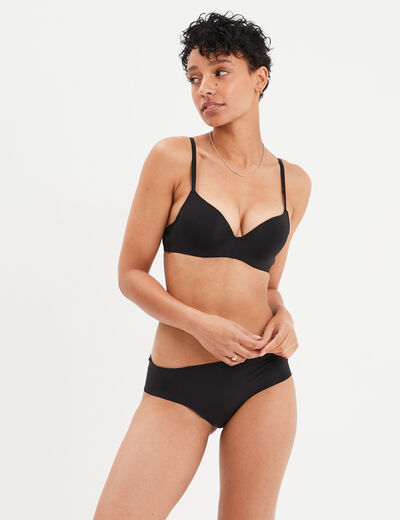Soutien-gorge push-up microfibre noir femme