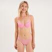 Soutien-gorge corbeille padd&eacute; dentelle mauve femme