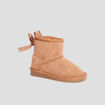 Bottines fourr&eacute;es avec noeud camel fille
