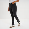 Jeans slim taille haute denim noir femme
