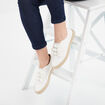 Tennis en toile avec noeuds blanc femme