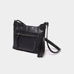 Sac en bandouli&egrave;re avec pampille noir femme