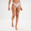 Tanga en dentelle blanc femme