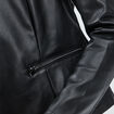 Veste droite simili cuir à col châle noir femme