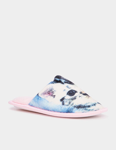 Chaussons mules rose fille