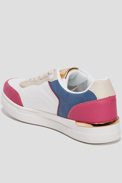 Tennis à lacets multicolore femme