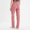 Jeans droit taille haute 7/8ème vieux rose femme