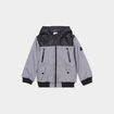 Veste zipp&eacute;e avec capuche gris gar&ccedil;on
