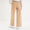 Pantalon large 7/8ème coton sable femme