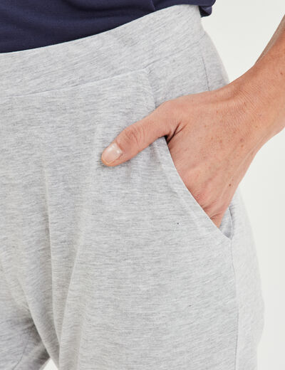 Pantalon de pyjama ajusté gris clair femme