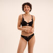 Soutien-gorge foulard dentelle et strass noir femme
