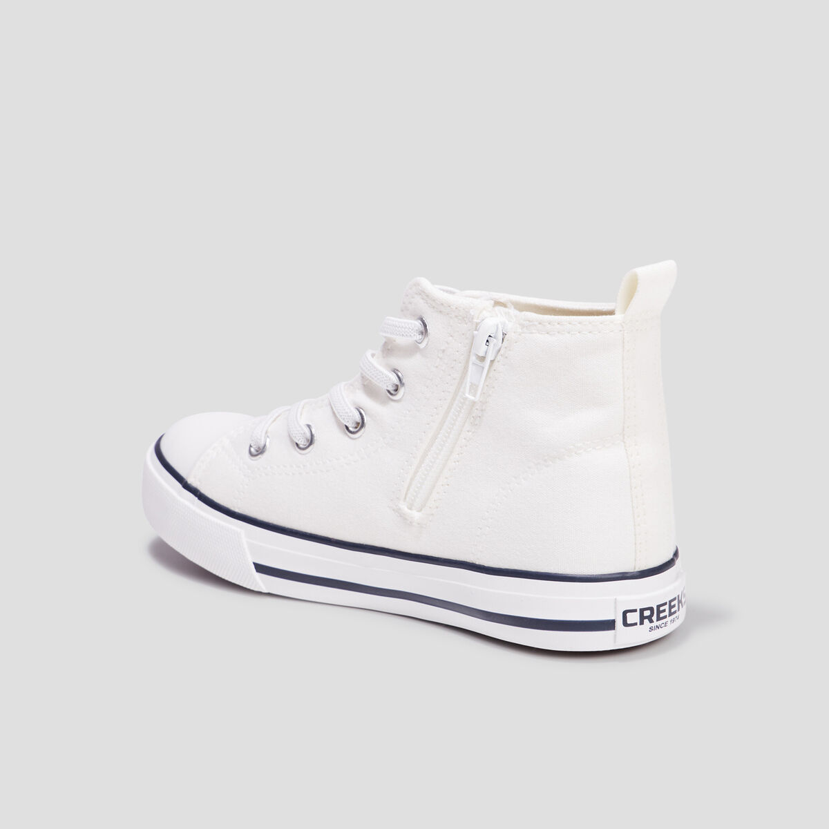 Tennis montantes en toile Creeks blanc fille
