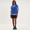 Gilet sans manches col en V bleu roi femme
