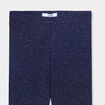 Legging taille &eacute;lastiqu&eacute;e coton bleu marine fille