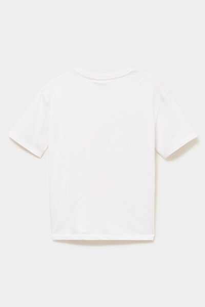 T-shirt manches courtes coton Fall Guys blanc gar&ccedil;on