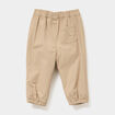 Pantalon droit doublé taille élastiquée marron clair bébé garçon
