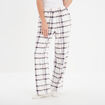 Pantalon de pyjama effet polaire gris femme