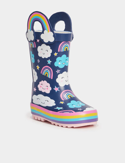 Bottes de pluie multicolore bébé fille