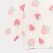 Sweat col rond épaule boutonnée creme bébé fille