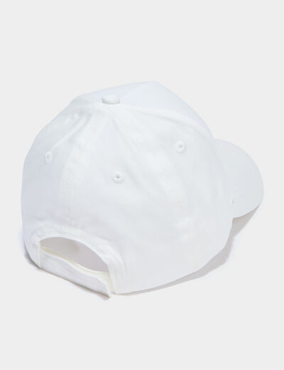 Casquette coton bride ajustable scratch ivoire fille