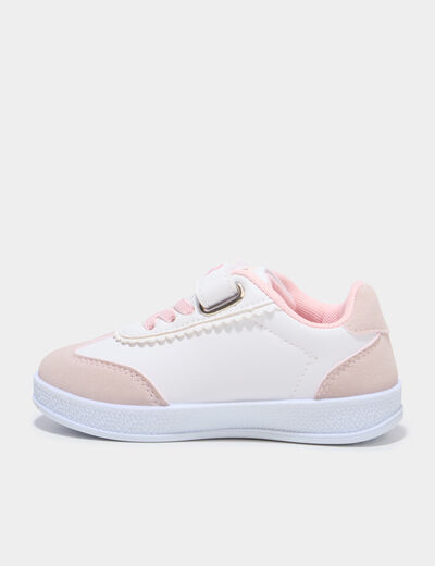 Tennis basses &agrave; scratchs Hello Kitty blanc fille