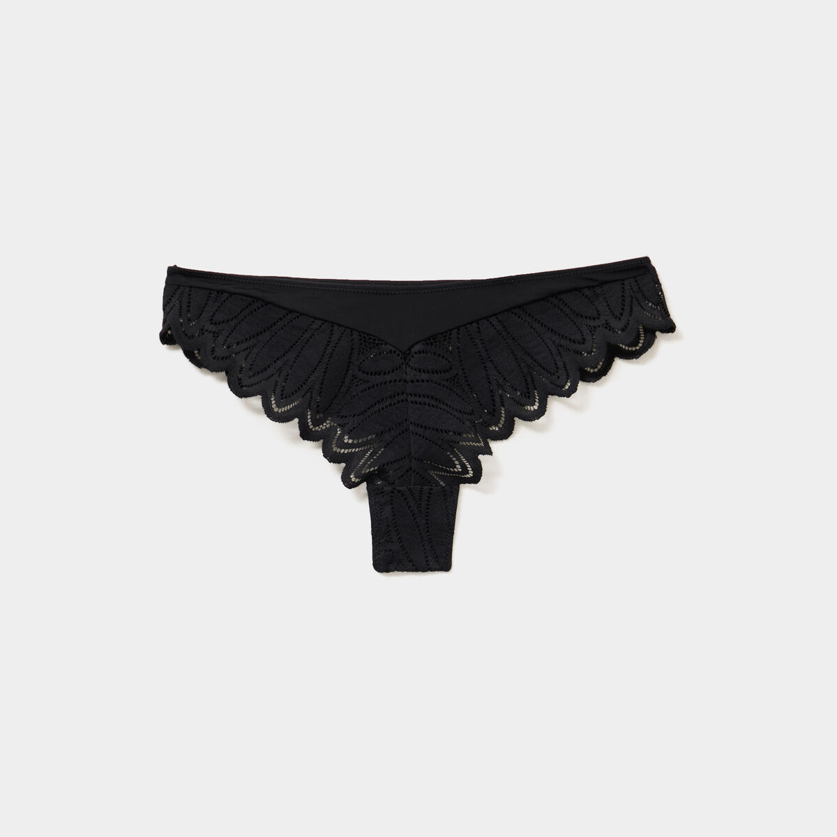 Tanga avec dentelle noir femme