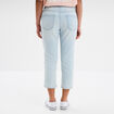 Corsaire slim en jean denim bleach femme