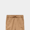 Pantalon jogger doubl&eacute; coton taupe gar&ccedil;on