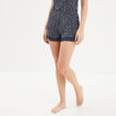 Short de pyjama avec dentelle bleu marine femme