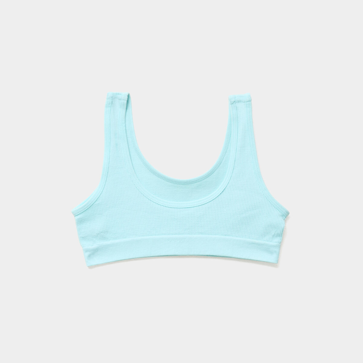 Lot 2 brassi&egrave;res bretelles larges bleu turquoise fille