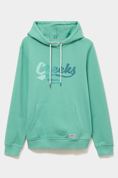 Sweat hoodie molleton1 poche vert menthe homme