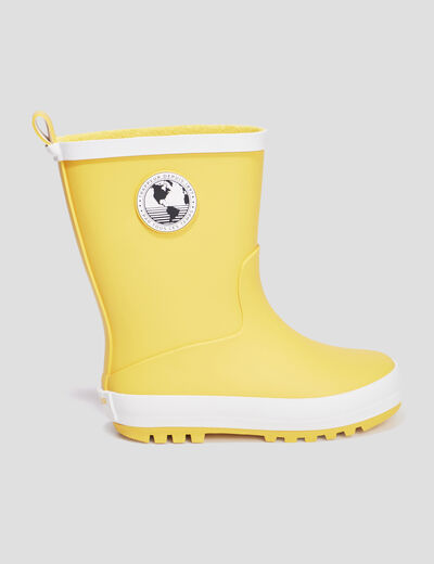 Bottes de pluie Trappeur jaune garçon