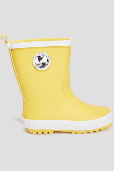 Bottes de pluie Trappeur jaune garçon