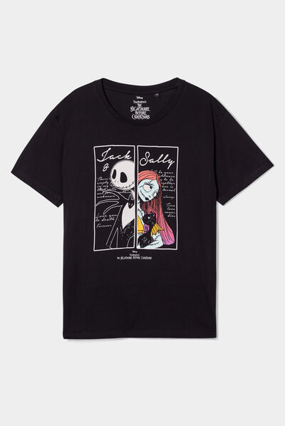 T-shirt Étrange noël Monsieur Jack Sally noir femme