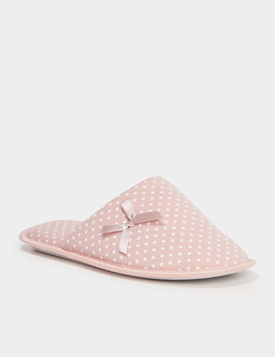 Chaussons mules rose femme