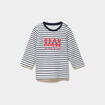 T-shirt manches longues col rond coton ecru b&eacute;b&eacute; gar&ccedil;on