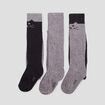 Lot 3 collants coton détail chat gris fille