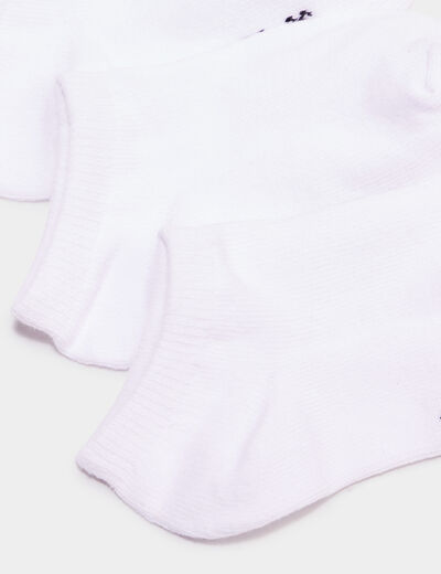 Lot 5 socquettes blanc b&eacute;b&eacute; fille