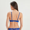 Soutien-gorge forme corbeille bleu electrique femme