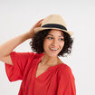 Chapeau trilby tress&eacute; sable femme