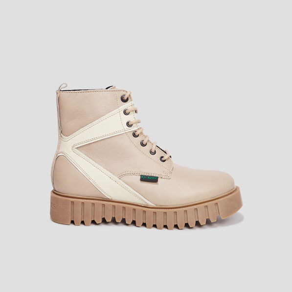 Bottines en cuir Kickers Kickfab sable femme