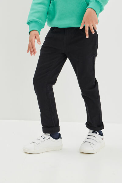 Pantalon regular noir garçon