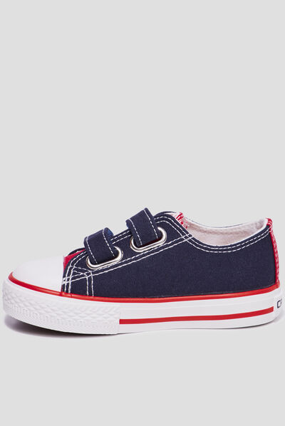 Tennis en toile à scratchs Creeks bleu marine bébé garçon