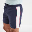 Short de bain droit à nouer bleu marine homme