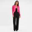Veste bol&eacute;ro stretch manches longues rose fushia femme