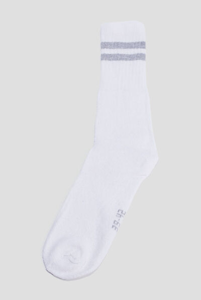 Lot 10 paires chaussettes blanc homme
