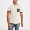 T-shirt manches courtes 1 poche Liberto ecru homme