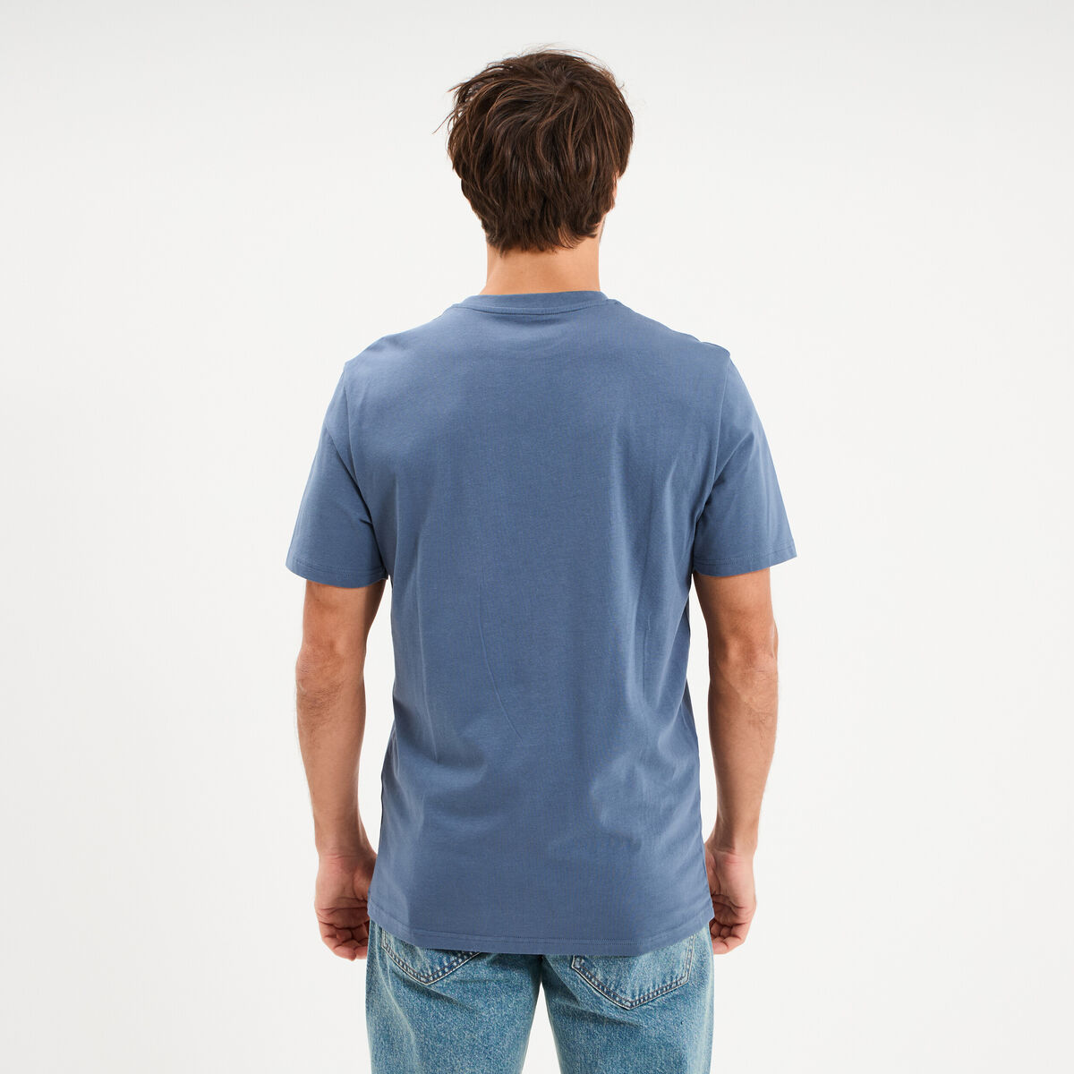 T-shirt slim stretch manches courtes bleu gris homme